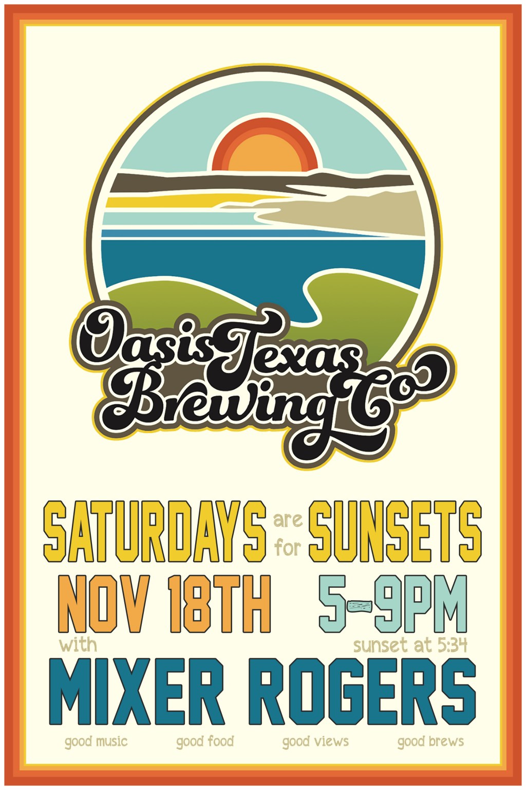 Sat Nov 18th @ Oasis Texas Brewing&nbsp;Co.