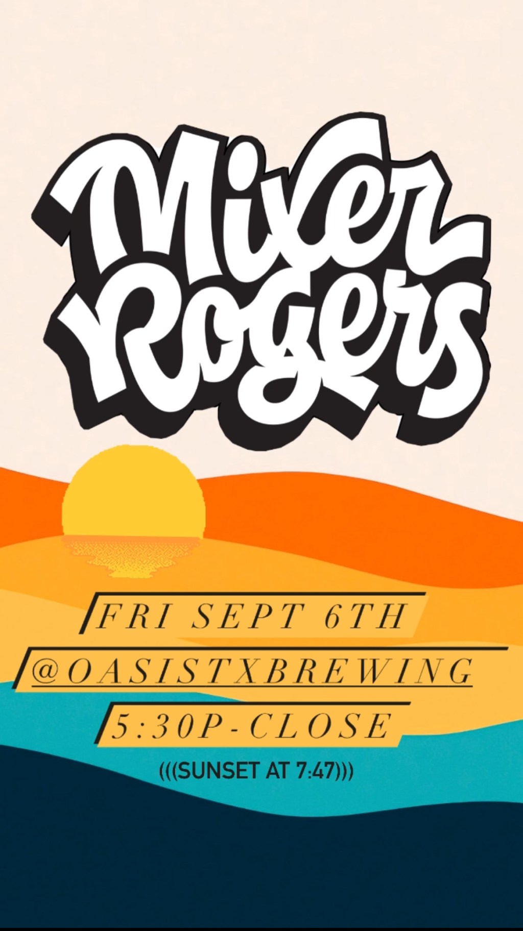 Fri Sept 6th @ Oasis Texas Brewing&nbsp;Co.