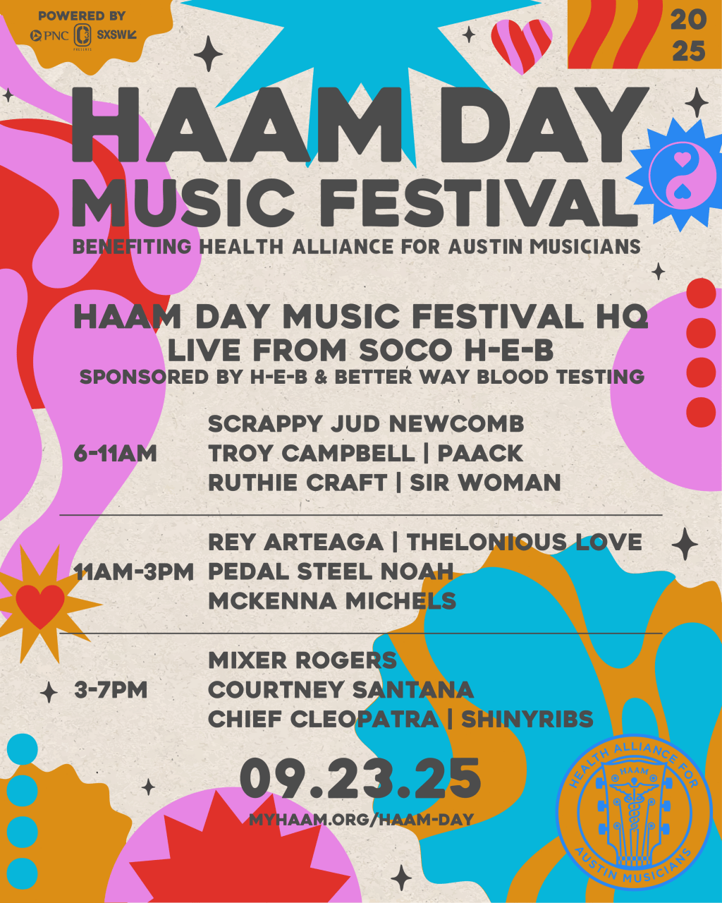 Sept 23rd at HAAM Day Music Festival @ Soco&nbsp;HEB